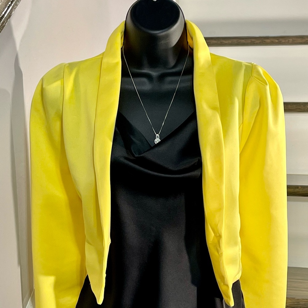 Yellow Cropped Jacket